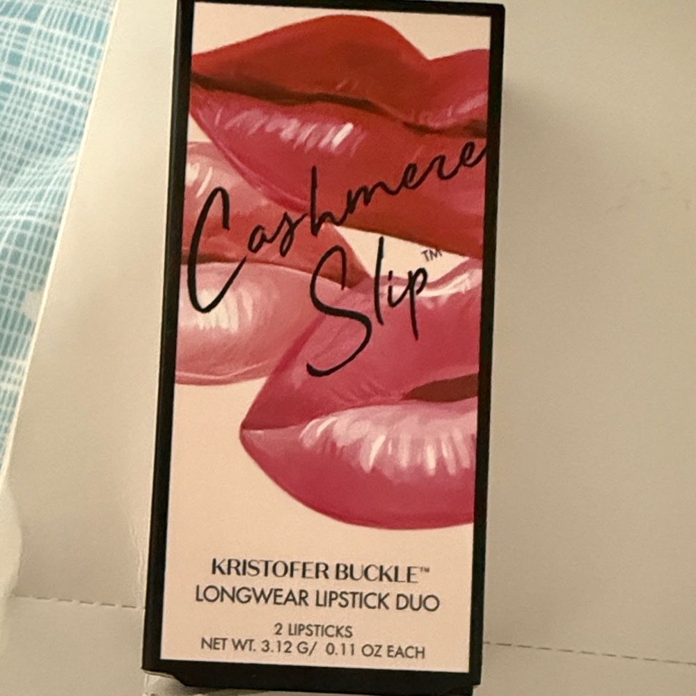 Cashmere Slip Lipstick Duo - Vibrant Red and Pink